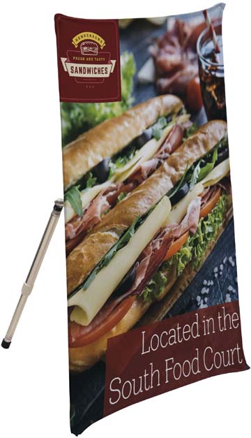 Tabletop Xpress Simulated Process Banner Display Kit (Vertical) Sublimated on Front - 14" L x 24.5" W x 34.5" H